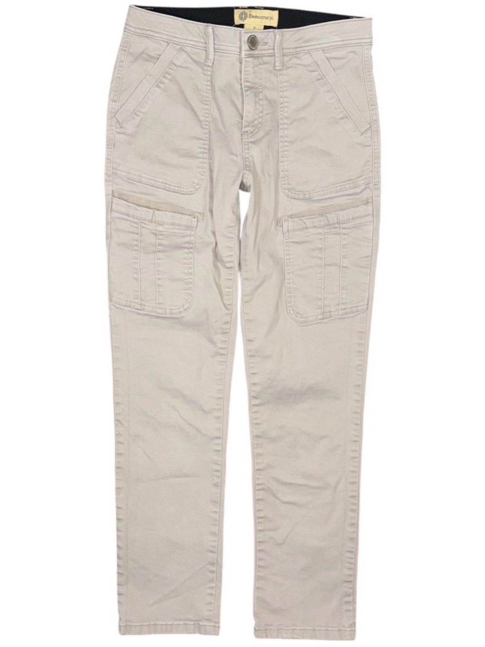 Democracy Ab Technology Cargo Utility Pants Khaki Women’s Size 2 Patch Pocket
